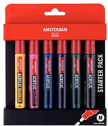 Set de marqueurs acryliques 6 couleurs basiques - Amsterdam marqueurs créatifs