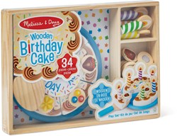 Spin Master houten verjaardagstaart speelgoedset met accessoires