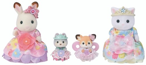 Sylvanian Families set princesses fleuries - poupées douces en velours-2