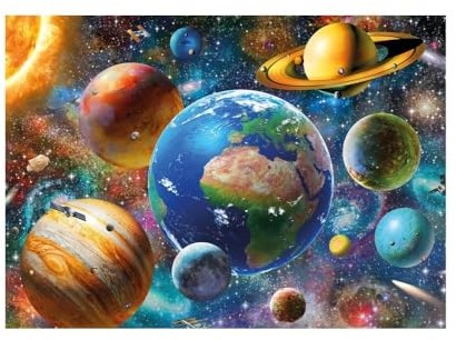 Dino Neon-Puzzle - Planeten - 1000 Teile-2