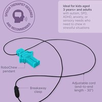 Ark Therapeutics collier à mâcher sensoriel robot gris clair pour enfants-3