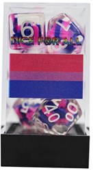 Foam Brain Games dés Bisexual Flag RPG set - plaisir coloré pour jeux de rôle
