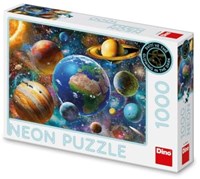 Dino Neon-Puzzle - Planeten - 1000 Teile