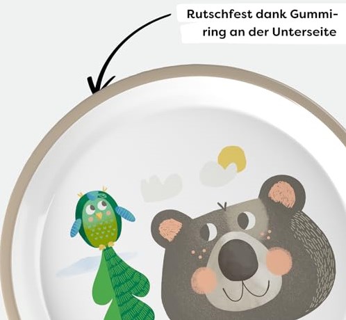 Haba kinderservies bord bos - melamine, BPA-vrij, antislip-2
