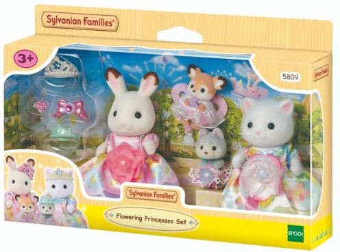 Sylvanian Families set princesses fleuries - poupées douces en velours