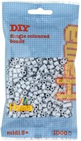 Hama strijkkralen - lichtgrijs - 1000 stuks - creatieve hobby
