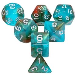 Foam Brain Games dés phosphorescents bleu Nebula set RPG