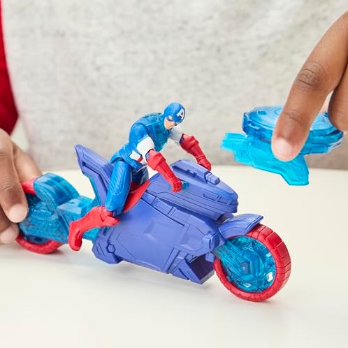 Hasbro Avengers actiefiguur Captain America Shield-Shot Cycle motorfiets speelgoed-3