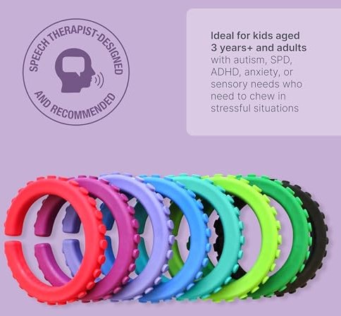 Ark Therapeutics bracelet à mâcher jouet sensoriel vert XXT très résistant-3