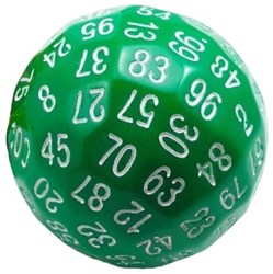 Foam Brain Games dé jouet 45mm D100 vert multicolore