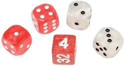 Philos dobbelset Backgammon kunststof rood-wit 16 mm spelaccessoire
