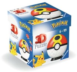 Ravensburger 3D puzzelbal Pokémon Pokébal - 54 stukjes - speelgoed