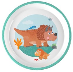 Haba kinderservies bord dino - melamine - dino thema - vaatwasserbestendig