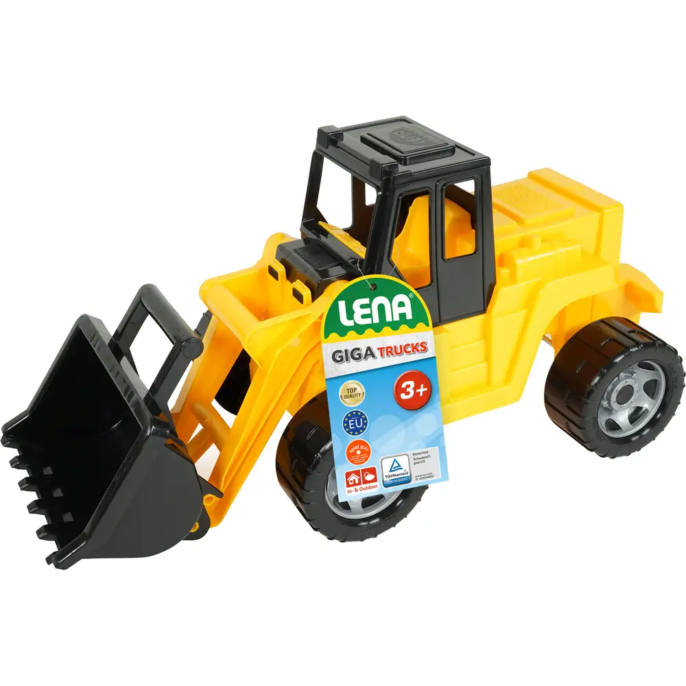 Lena pelle Giga Trucks véhicule jouet noir-jaune 63 cm