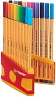 STABILO point 88 - fineliner 0,4 mm - ColorParade rood/blauw 20 kleuren-2