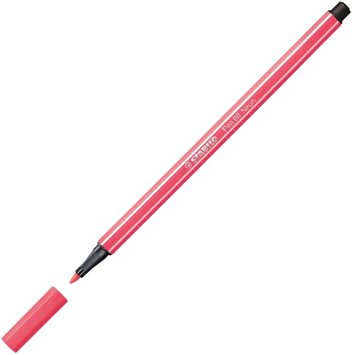Stabilo feutre Pen 68 rouge fluo - qualité premium - stylo de coloriage-2