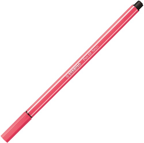 Stabilo feutre Pen 68 rouge fluo - qualité premium - stylo de coloriage