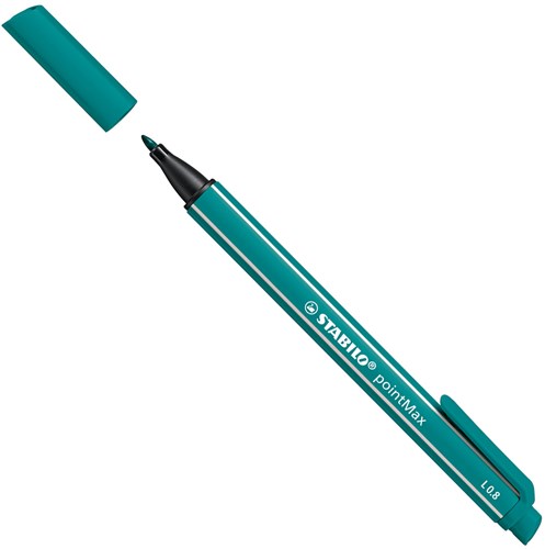 Stabilo fineliner pointMax 0,8 mm turquoise - schrijfaccessoire blauw
