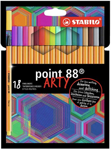 STABILO fineliner ARTY set - 18 kleuren - creatieve stiften
