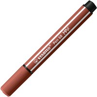 Stabilo feutre Pen 68 MAX avec pointe biseautée épaisse couleur sienne