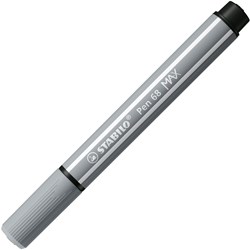 STABILO feutre Pen 68 MAX à pointe biseautée épaisse - gris froid moyen