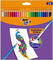 BIC Kids Evolution Uitgumbare Kleurpotloden, 24st.