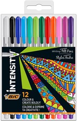 BIC Fineliners pastel set - 12 kleuren - Intensity viltstiften creatief