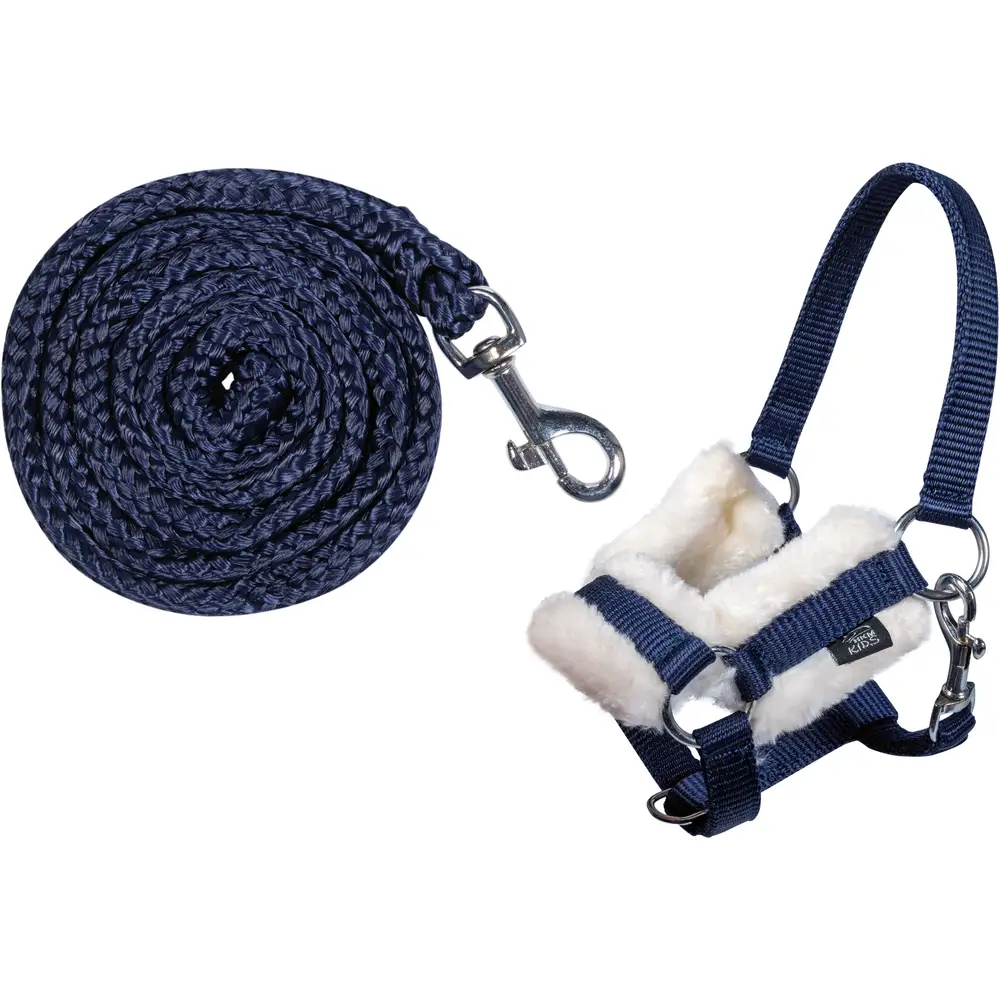 Vedes Halster en Halstertouw Hobby Horse donkerblauw - speelgoed accessoire