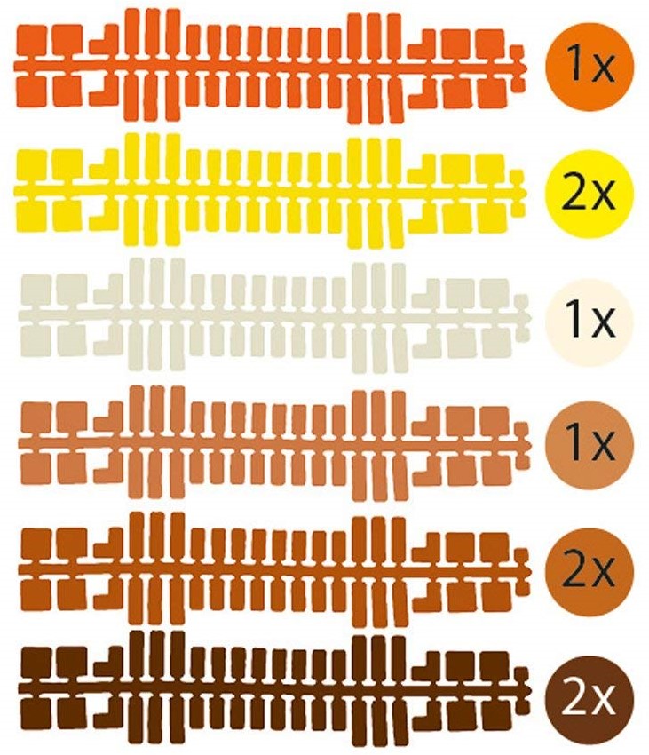 Jaarlijks sla herten Ministeck - strip couleurs extension 2 - 9 pcs