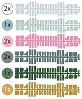 Ministeck kleurenstrips mozaïek uitbreidingsset 9 stuks kunststof-2