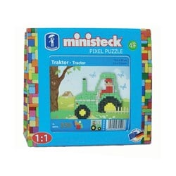 Ministeck coffret mosaïque tracteur - 350 pièces jouet travelbox