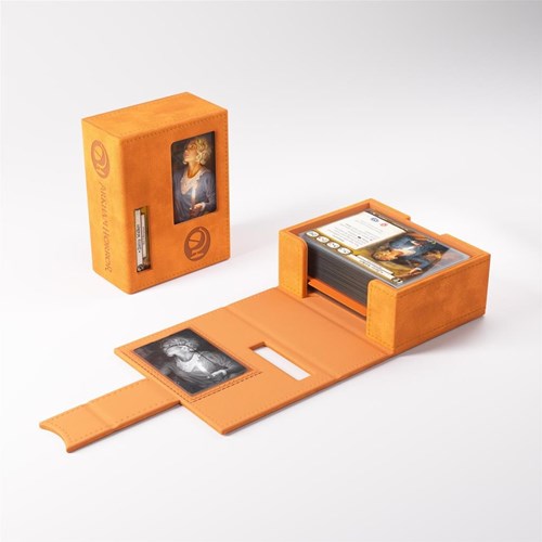 Gamegenic deckbox Arkham Horror kaartspel Seeker oranje premium