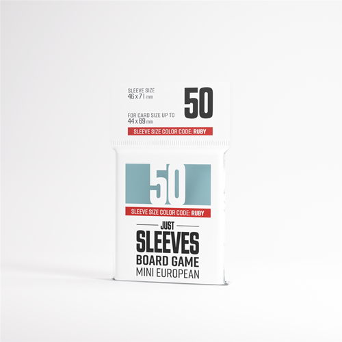 Asmodee kaart sleeves Mini European 50 stuks voor bordspellen Ruby-2