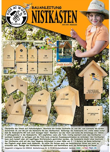 Kids at Work kit nichoir bricolage construire une cabane à oiseaux en bois-3