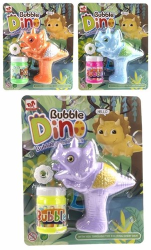 Bellenblaas pistool Dino 50ml kleurrijk speelgoed bellenblaas