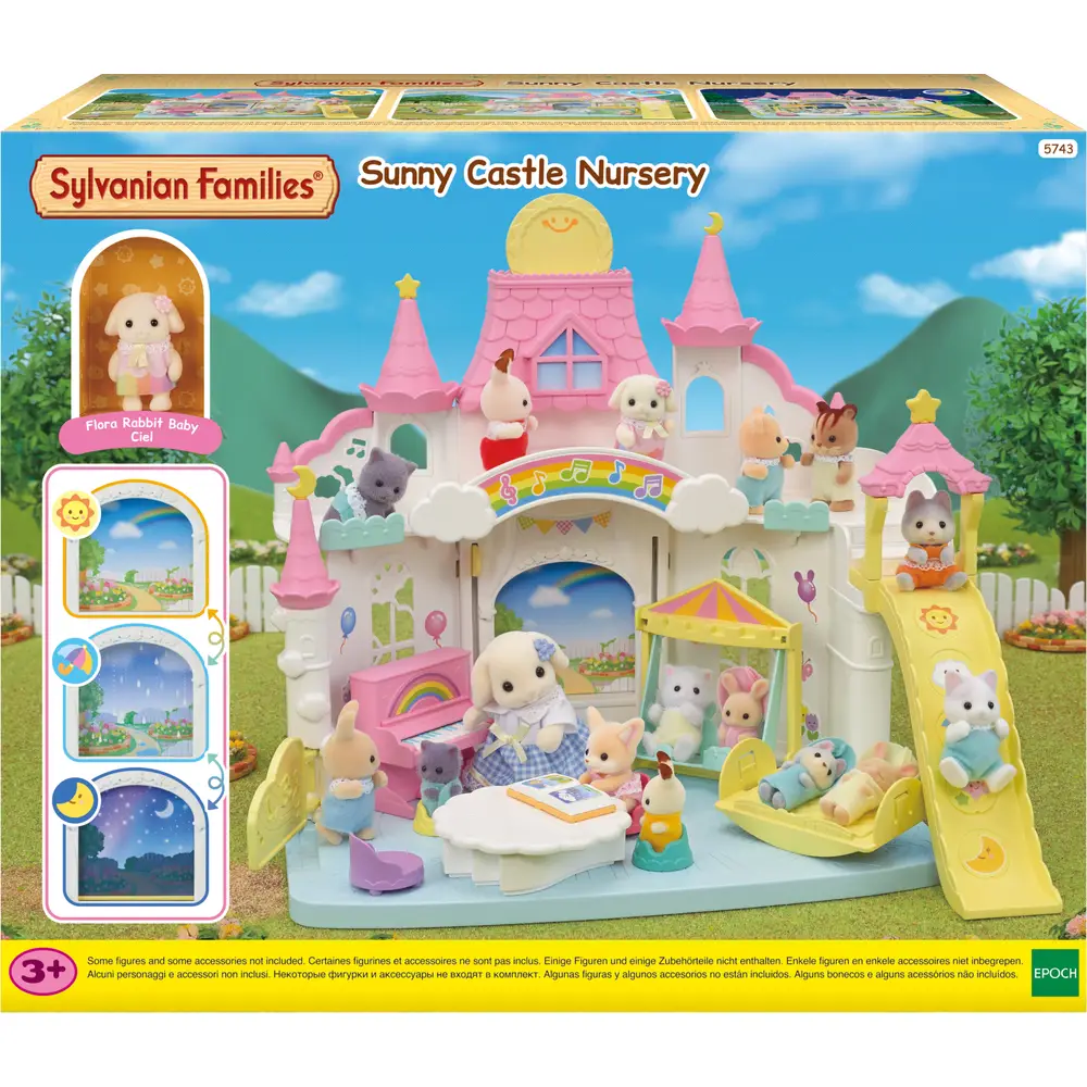 Sylvanian Families château ensemble de jeu crèche ensoleillée avec accessoires