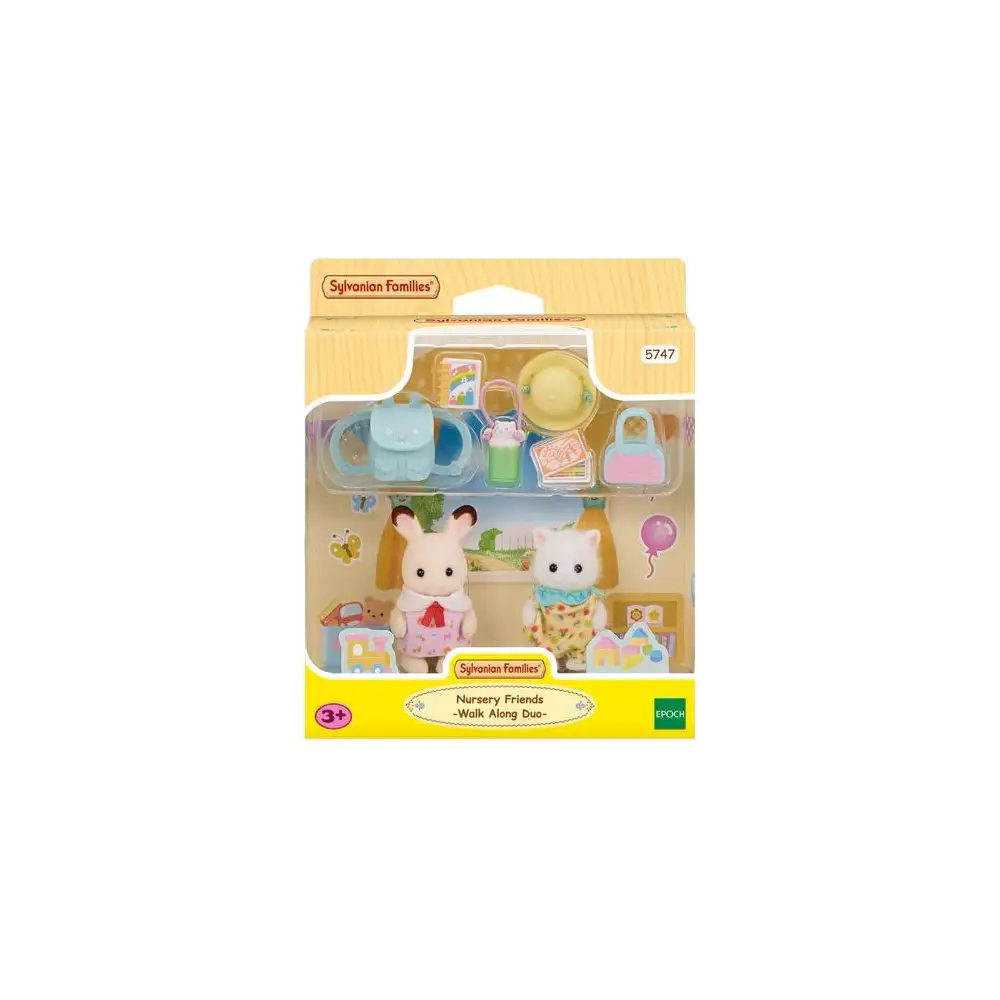 Sylvanian Families duo amis tout-petits promenade set - figurines aventure