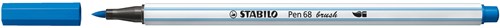 Stabilo brushpen feutre premium bleu foncé pour dessin créatif