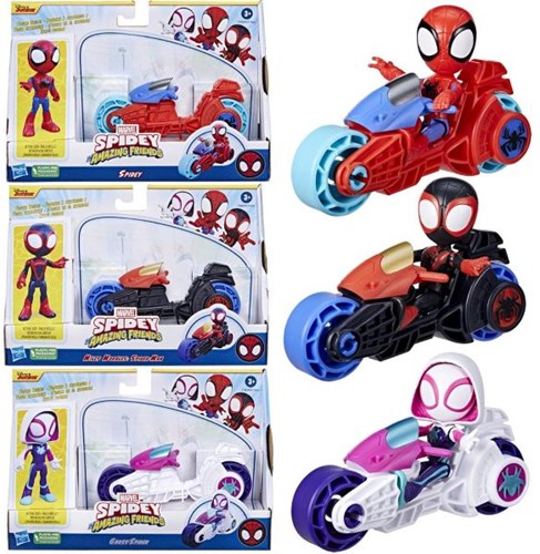 Hasbro Marvel Spidey speelgoedmotor met actiefiguur - Superhelden avontuur