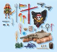 Playmobil Pirates radeau de pirates coffret de construction avec trésor et figurine-2
