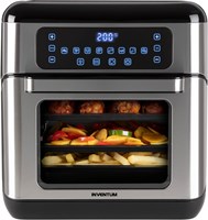 Inventum four airfryer friteuse à air chaud 12 litres noir inox 8 programmes