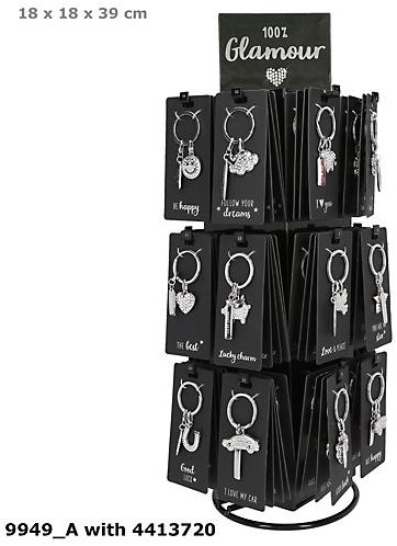 Depesche porte-clés Glamour argenté avec texte I love my cat-2