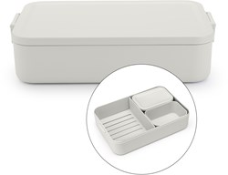 Brabantia boîte à lunch bento Make & Take grande gris clair plastique 2L
