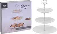 Koopman etagere porselein 3-laags wit serveerschaal