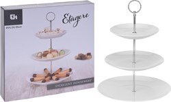 Koopman etagere porselein 3-laags wit serveerschaal