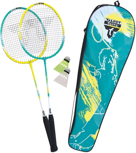 Schildkröt set de badminton aluminium 2 raquettes et volants en sac