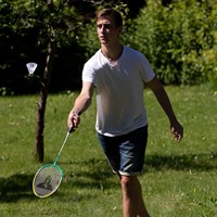 Schildkröt set de badminton aluminium 2 raquettes et volants en sac-2