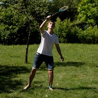 Schildkröt set de badminton aluminium 2 raquettes et volants en sac-3