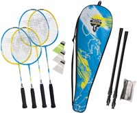 Schildkröt badminton set familie met verstelbaar net en rackets