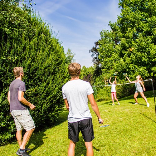 Schildkröt badminton set familie met verstelbaar net en rackets-2